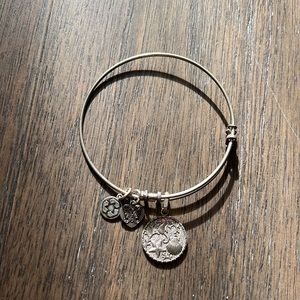 Angelica Charm Bangle Bracelet Silver The Sea